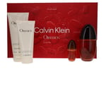 Calvin Klein Obsession 100ml & 15ml  Eau de Parfum,  Body Lotion, Shower Gel Set