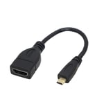Micro HDMI to HDMI 1.4 Adapter, YAODHAOD 15CM Golden Plated Micro HDMI Male to HDMI Female Converter Cable Support 4K 30Hz for Smart Phones, Tablets, Cameras,GoPro HERO 5 and Other Devices