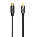USB-C til USB-C Thunderbolt kabel - 40Gbps/100W - Sort - 0,30m
