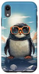 iPhone XR Cool Penguin with Sunglasses in Ice Water Antarctic Case