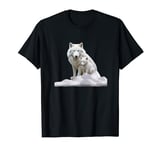 White wolves in artic tundra. art, wolves, snow T-Shirt