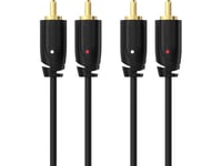 Sinox Pro Phono Kabel. 1M. Sort