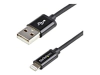 Startech.Com 2 M Usb Till Lightning-Kabel - Lång Iphone/Ipad/Ipod-Laddningskabel - Lightning Till Usb-Kabel - Apple Mfi-Certifierad - Svart - Lightning-Kabel - Lightning Hane Till Usb Hane - 2 M - Dubbelt Skärmad - Svart - För P/N: St4200mini2, St42