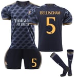 2023-2024 Real Madrid borta fotbollströja nr 5 Bellingham vuxen adult S