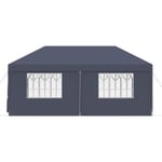 Tonnelle - UISEBRT - 3x6m - Vattentät - UV-skydd - Vindskydd Träkol/Vit