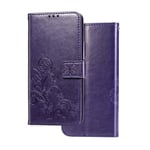 BRAND SET Wallet Cases for OPPO A94 5G/OPPO F19 Pro+ 5G Leather Cover Magnetic Closure and Flip Stand Case, Premium 3D Vintage Elegant Print Phone Cases for OPPO A94 5G/OPPO F19 Pro+ 5G-Purple