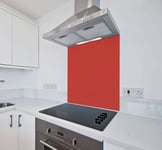Zenolite Kitchen Glass Splashback Heat Resistant Toughened - Red - 70x76x0.4cm