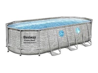 Kit piscine tubulaire ovale Bestway Power Steel SwimVista avec hublots 5,49 x 2,74 x 1,22 m + 6 cartouches de filtration + Pompe ? chaleur