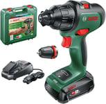 Bosch Cordless Combi Drill 18V Advanced Impact Set Battery + Charger + Case