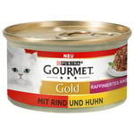 Ekonomipack: Gourmet Gold Ragout 48 x 85 g Nötkött & kyckling