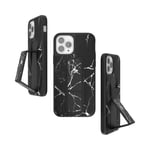 CLCKR Compatible with iPhone 12 / iPhone 12 Pro 6.1 Case with Phone Grip and Expanding Stand, iPhone 12 / iPhone 12 Pro Cover with Phone Grip Holder - Black Marble