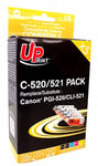 Pack Uprint PGI520/CLI521 5 Cartouches