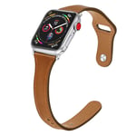 Apple Watch Series 5 44mm genuine leather watch band - Brown