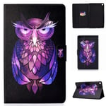 Jajacase Samsung Galaxy Tab A 10.5 2019 Case, S5e T720/T725 Tablet Case, PU Leather Multi-Angle Viewing Stand Cover for Samsung Galaxy Tab S5e 10.5 2019 Tablet SM-T720/T725-Purple Owl