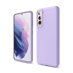 elago Liquid Silicone Case Compatible with Samsung Galaxy S21 Case, Premium Silicone, Full Body Protection : 3 Layer Shockproof Cover (Lavender)