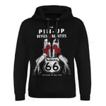 Hybris Route 66 Pin-Ups Epic Hoodie Herr (Black,XXL)