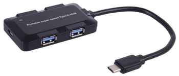 DYNAMODE - 2-in-1 USB-C 4 Port USB 3.0 Hub