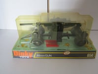 RARE Dinky Toys 656 German 88MM Gun original Blister lid (Yellowed)
