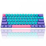 GTSP 61 Keycaps 60 Percent, Ducky One 2 Mini Keycaps for Mechanical Keyboard OEM Profile RGB PBT Keycap Set with Key Puller for Cherry MX Switches GK61/SK 61/Joker (Only keycaps) Blue