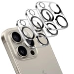 [3-Pack] iPhone 15 Pro Max Linsskydd av Härdat Glas - Skydd för Kamera, Anti-Reptåligt