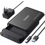 Orico Boîtier Externe USB 3.0 pour 2.5 Pouces Disque Dur SATA III II I HDD SSD 2To Max 5Gbps