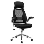 SONGMICS Kontorsstol Stor sits (51 cm bred x 50 cm djup) vadderad