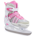 Nova Adjustable Hockey Ice Skates - White/Pink