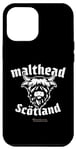 Coque pour iPhone 13 Pro Max Whisky Highland Cow Lettrage Malthead Scotch Whisky