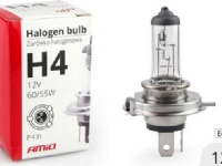 AMiO H4 halogenlampa 12V 60/55W UV-filter (E4)