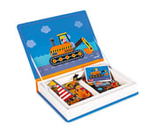 Janod - Magneti'Book of Racing Cars - Magnetic Educational Game, 50 Pieces - Fine Motor Skills and Imagination Learning - From 3 Years, J02715
