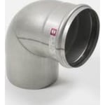 EuroPipe 160 x 87,5° böj rostfritt stål AISI 304 EN1.4301