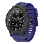 For Garmin Instinct Crossover Solar 22mm Quick Release Silicone Watch Band(Midnight Blue)