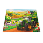 John Deere Kids Jigsaw Puzzle Box with 70 Heavy Duty Pieces - Farm Animals and Tractor Toy Puzzle Set - Educational Jigsaw Puzzles for 4 Year Olds and Above - Relaxing Family Jigsaw Board Game