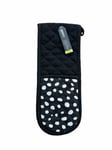 Black and white polka dot Double oven gloves NEW Cotton Rich