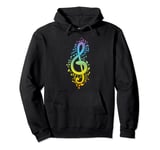 Piano Musician Piano Keyboard Player Music Note Clef Pullover Hoodie