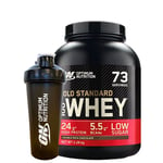 Optimum Nutrition 100% Whey Gold Standard Heraproteiini 2273 g + Optimum Shaker 900 ml, Black