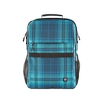 HP Laptop Backpack Tartan Campus XL Plaid Blue Padded For 13 14 15.6
