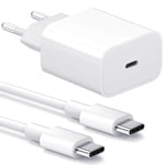 SiGN Extreme Hurtiglader for iPhone 15 20W USB-C strømadapter + kabel 2m, 3A, 60W