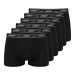 Nur Der Men's Boxer 6er Pack Cotton 3D-Flex Shorts, Schwarz, L (Pack of 6)