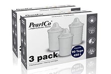 PearlCo Pack de 6 Cartouches filtrantes Universal Classic (Compatible avec Brita Universal Classic)