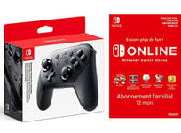 Manette Nintendo Switch Pro + Switch Online 12 Mois Famille [Download Code]