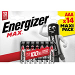 Pile Alcaline Max Aaa/lr03, Pack De 14 Energizer - Le Pack De 14