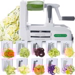 Ultimate 10 starkaste och tyngsta grönsaksskärare Bästa Veggie Pasta Spaghetti Maker för Keto/Paleo/Glutenfri, med Extr 10blade