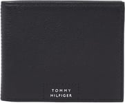 Tommy Hilfiger Portefeuille Homme Leather Mini Wallet Cuir, Noir (Black), Taille Unique