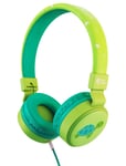 Planet Buddies Kids Headphones, Volume Safe Foldable Wired Earphones, On Ear Headphones for Kids, Ideal for Travel and School, works with Computer, Phone, Tablet and Kindle - Green Turtle