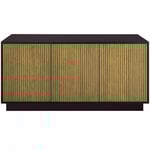 Line Burned Walnut Skänk Med 3 Dörrar, Svart