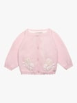 Trotters Baby Wool Blend Flopsy Bunny Cardigan, Pale Pink