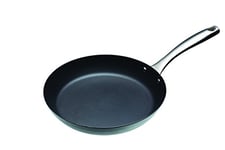 MasterClass MCFP26 Professional Carbon Steel Non-Stick Induction-Safe Frying Pan, 26 cm (10") , Black