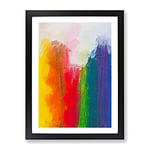 Touching The Rainbow Abstract Framed Print for Living Room Bedroom Home Office Décor, Wall Art Picture Ready to Hang, Black A3 Frame (34 x 46 cm)