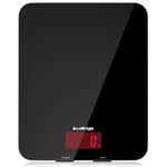 ACCUWEIGHT 201 Digital Kitchen Scales Food Scale with Tempered Glass Platform Electronic Cooking Scale with Backlit LCD Display Multifunctional Weighing Scale for Home Office Kitchen Baking, 5kg/11lb